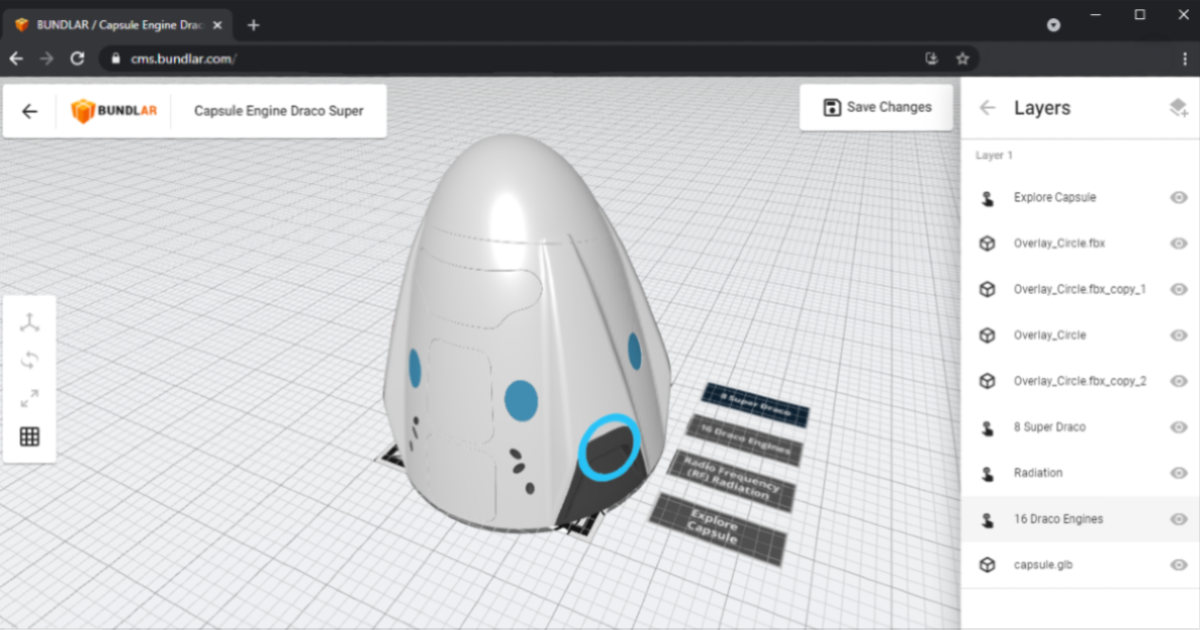 Easy Augmented Reality Creator Space Shuttle in Composer