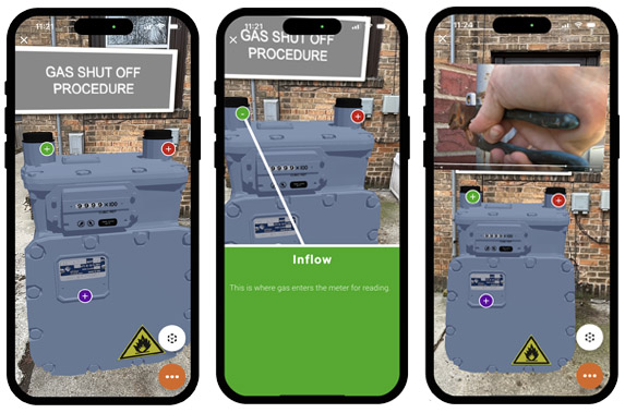 field service augmented reality of gas meter